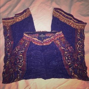 Angie Gypsy Boho Hippy Paisley Pants